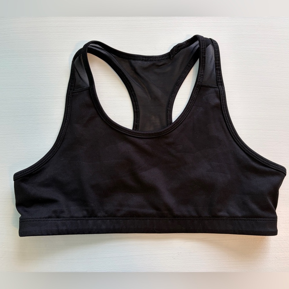 Old Navy Black Camo Print Racerback Sports Bralette